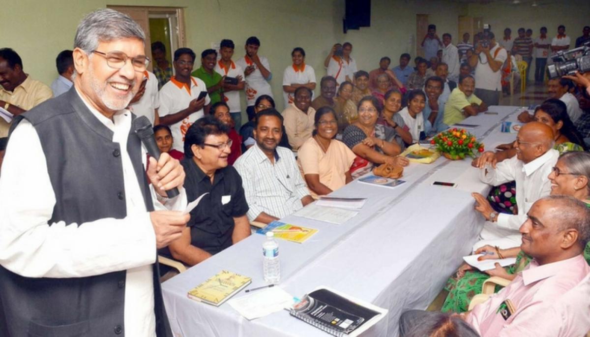 Nobel laureate Satyarthi vows to fight for children